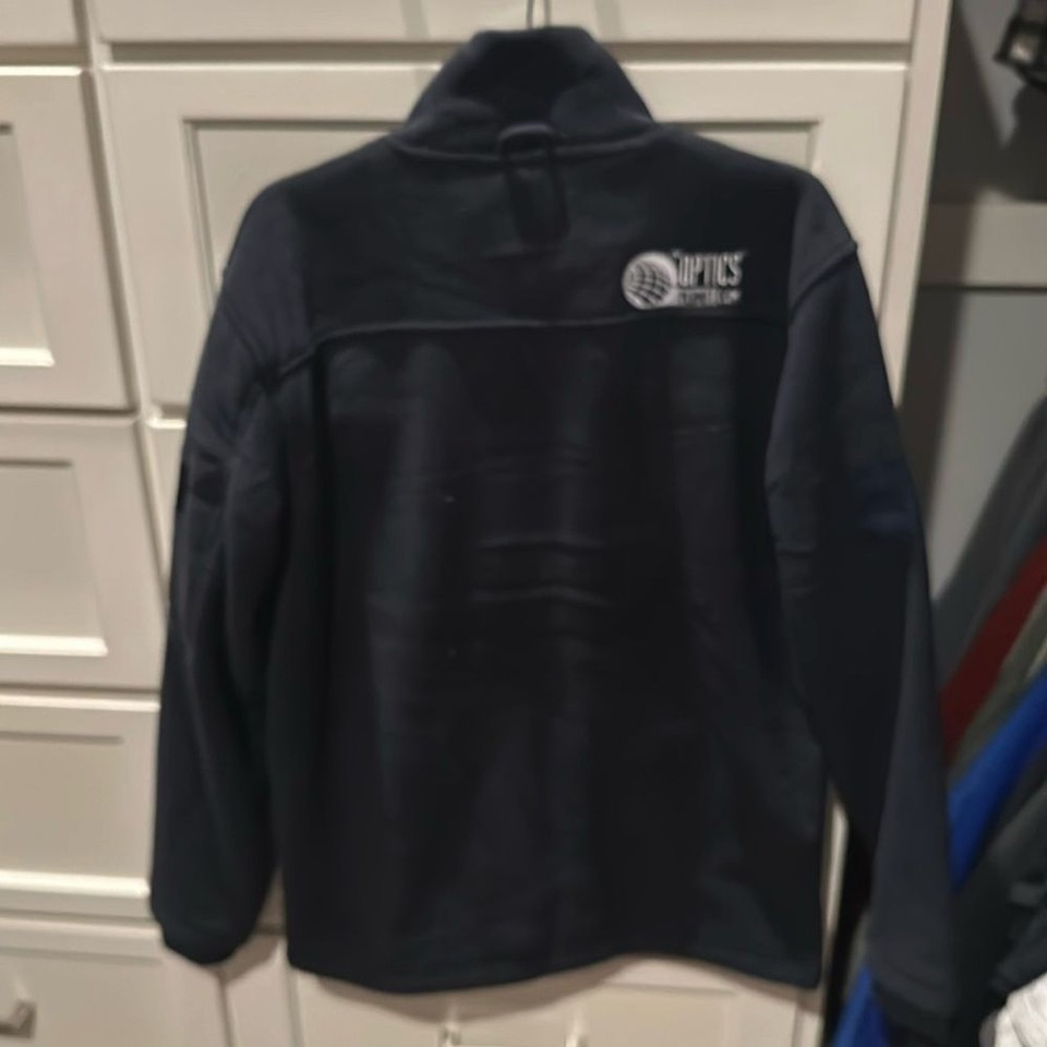 Men’s Navy FullZip Heavy Fleece Jacket from Optics Sz L eBay
