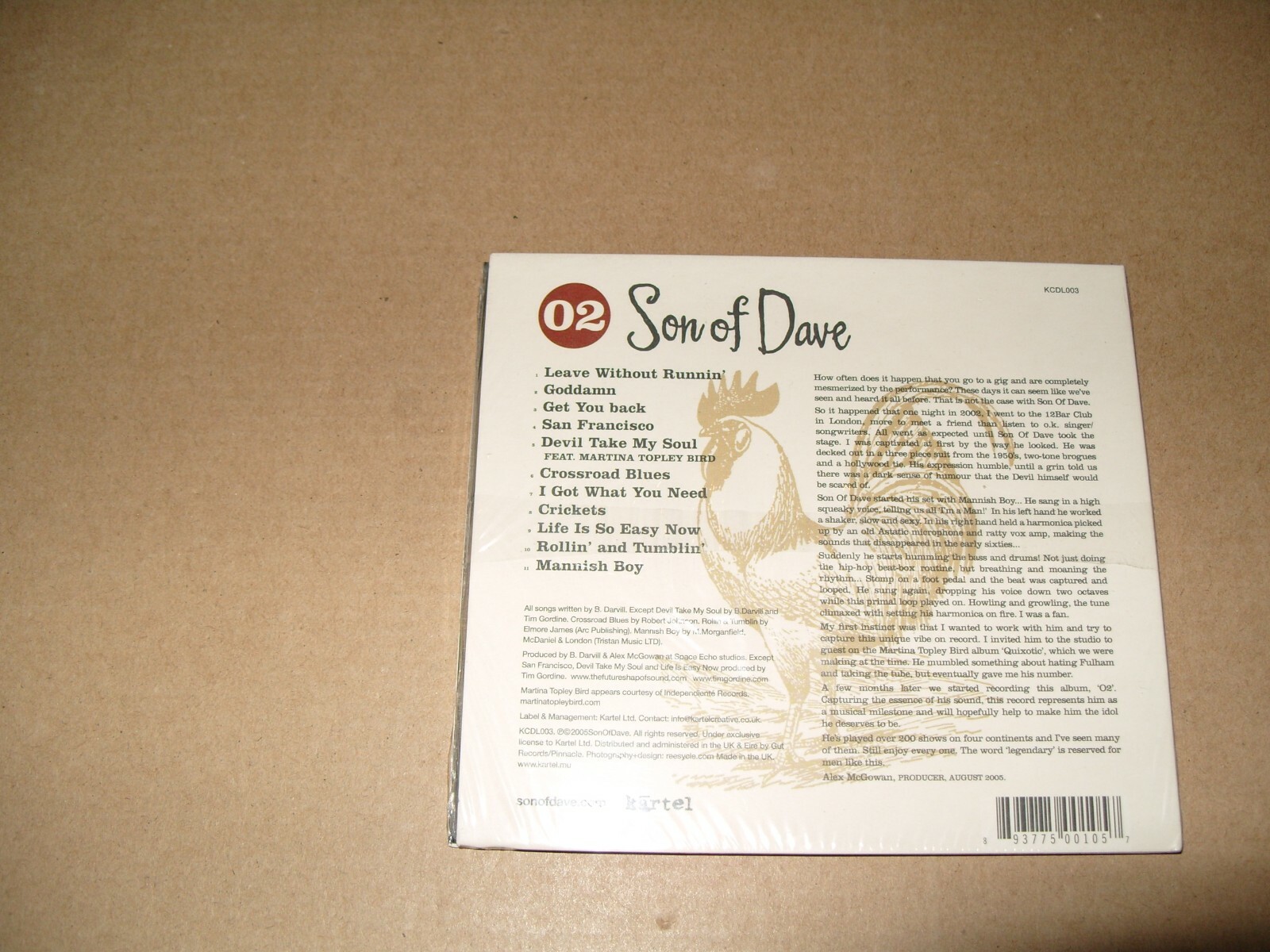 Son of Dave - 02 -Digipak cd New & Sealed  (L.S.)