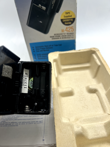 Sony M 425 Micro Cassette Recorder Dictaphone Player Boxeed With Manuals Tested - Picture 15 of 16