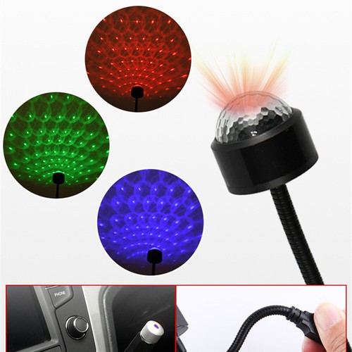 2x Multicolor LED Starry Sky Projection Lamp Mini USB Car Roof Star Night Light - Picture 5 of 11