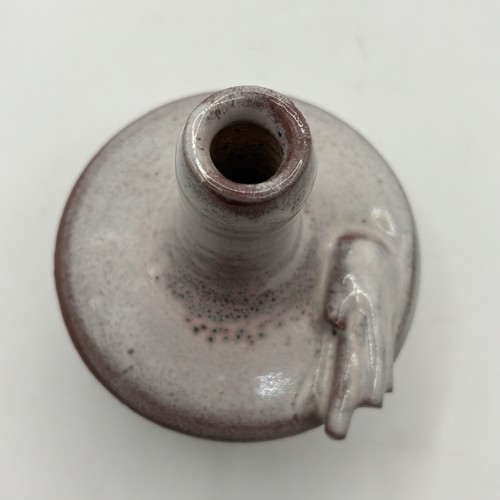 Vaso vaso vintage in ceramica tornita a mano con marchio vasaio retrò unico - Foto 5 di 11