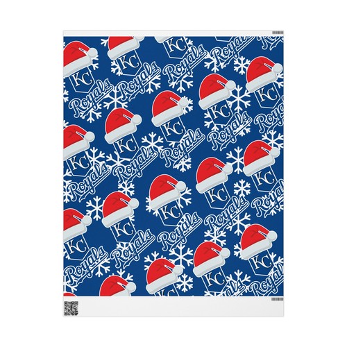 MLB Wrapping Paper, Kansas City Royals Gift Wrap, Baseball Team Holiday - Picture 15 of 25