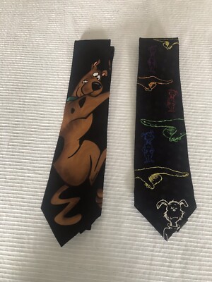 Novelty mens ties 2 pc Set Dr. Seuss silk and Scooby-Doo polyester