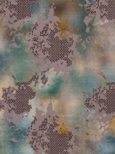 3 yds S Harris Worldly Velvet Rainbow Pastel German Cut Velvet Upholstery Fabric