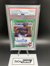 2021  Angel Martinez Bowman 1st Chrome  Auto Green Shimmer 82/99 PSA 10!!