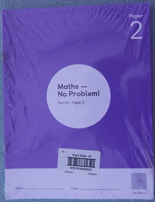 Maths No Problem Question Paper, Test 4B Paper 2, Pk Of 30, New Sealed