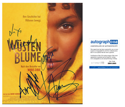 Desert flower signed autograph signed on 20x25 cm cast photo in person ACOA COA