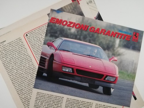 Clipping Ritaglio Articolo 1989 FERRARI 348 T Brivido Rosso - Picture 4 of 4