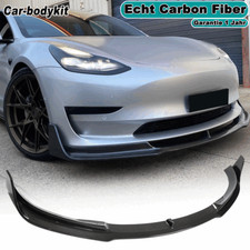 Carbon Frontlippe Frontansatz Frontspoiler Spoiler für Tesla Model 3 2017-2023 