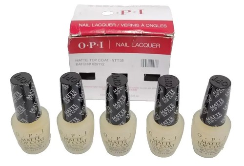 LOT OF 5 - OPI MATTE TOP COAT 15ML 0.5FL OZ - Picture 3 of 4
