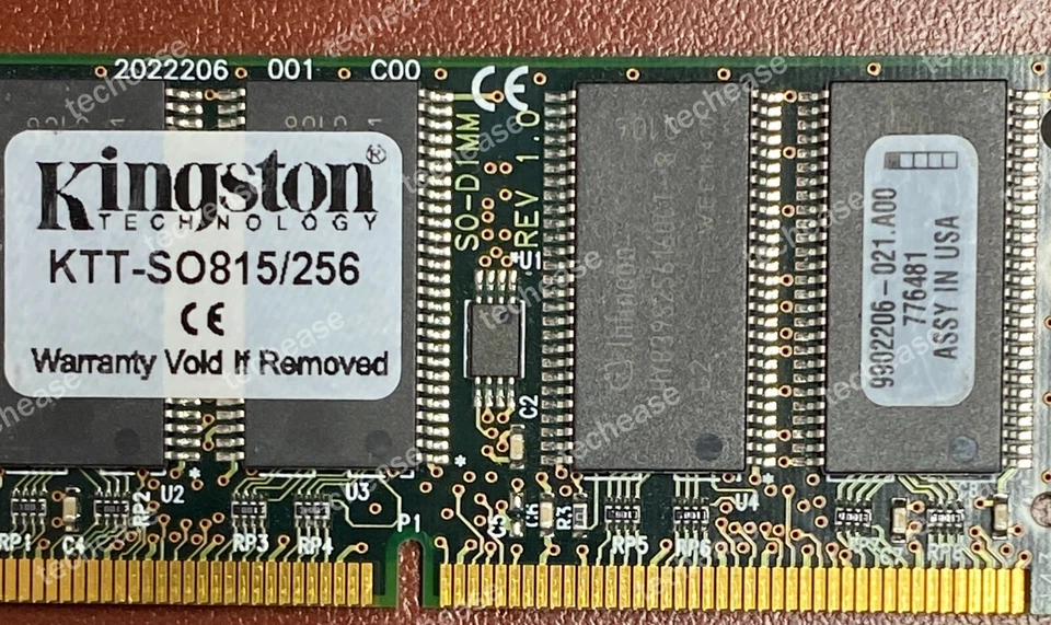256MB PC100 100 MHz 144-pin SODIMM Laptop SDRAM - tested, Lot of 2 - Image 3 of 4