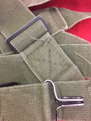 Lot Of 2 OD Green Army Trouser Suspenders One Size - Picture 4 of 5