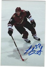Tyler Gaudet Autographed 4x6 Color Photo Arizona Coyotes #32 Red C