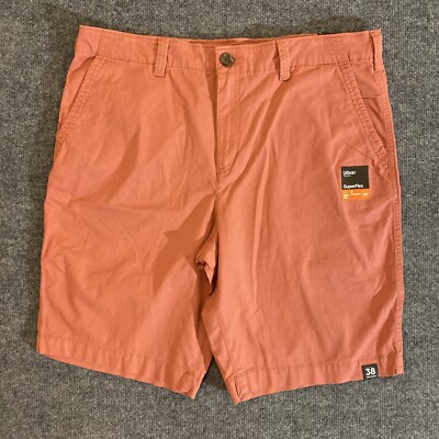 Urban Pipeline Shorts 38 Flat Front Ultimate Twill Tuscan Red Superflex NEW NWT