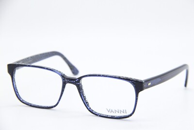 NEW VANNI V1926 A704  BLUE BLACK AUTHENTIC EYEGLASSES FRAMES 53-17
