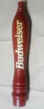 Old Vintage Antique Wooden Budweiser 7" Advertising Bar Beer Tap Tapper Handle