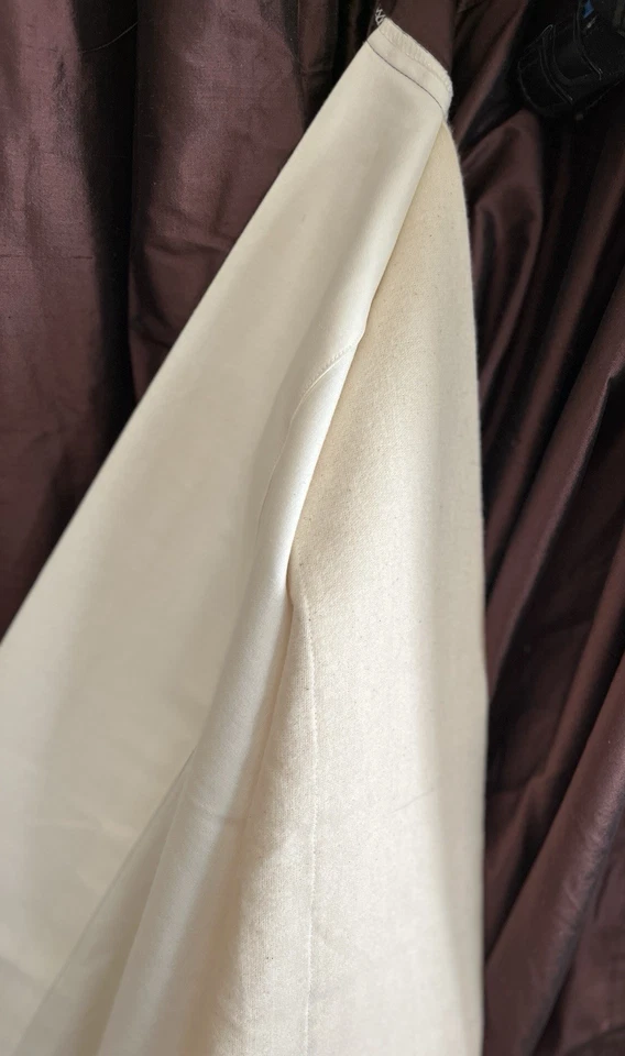Williams-Sonoma Home Suntuosa Cortina de Seda Cortina Plisada Invertida 48 X 84 Forrada Foto 4 de 4
