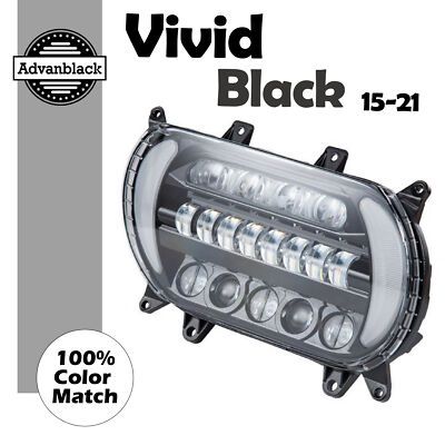 Advan Vivid Black ''ATTACK'' LED Headlight For FLTR Harley Road Glide 2015-2021