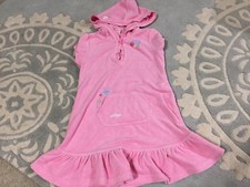 OshKosh B'Gosh Pink Terry Pool Swim Cover Up Hooded 7