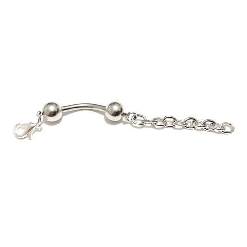 Handcrafted Surgical Steel 10g 5/8" PA Barbell with Wrap around Chain. - Picture 6 of 7