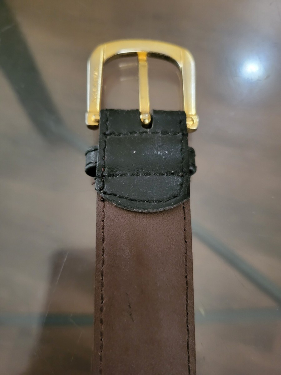 Christian Dior Vintage Men's Black Leather Belt,Size 110/44 Christian Dior Vintage Men's Black Leather Belt,Size 110/44