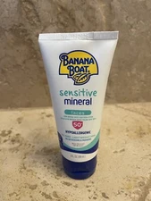 Banana Boat Sensitive Mineral Sunscreen Lotion Oil Free SPF 50+ 3fl Oz FREE SHIP