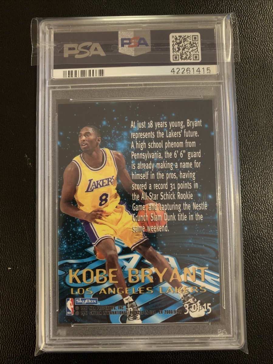 1996 SkyBox E-X2000 Star Date Kobe Bryant RC Rookie Lakers