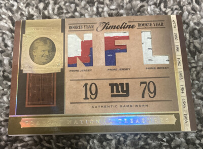 2006 National Treasures PHIL SIMMS Timeline Rookie Year Patch 20/25 GU Jersey