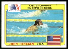 1983 Topps History's Greatest Olympians #93 John Hencken - Swimming