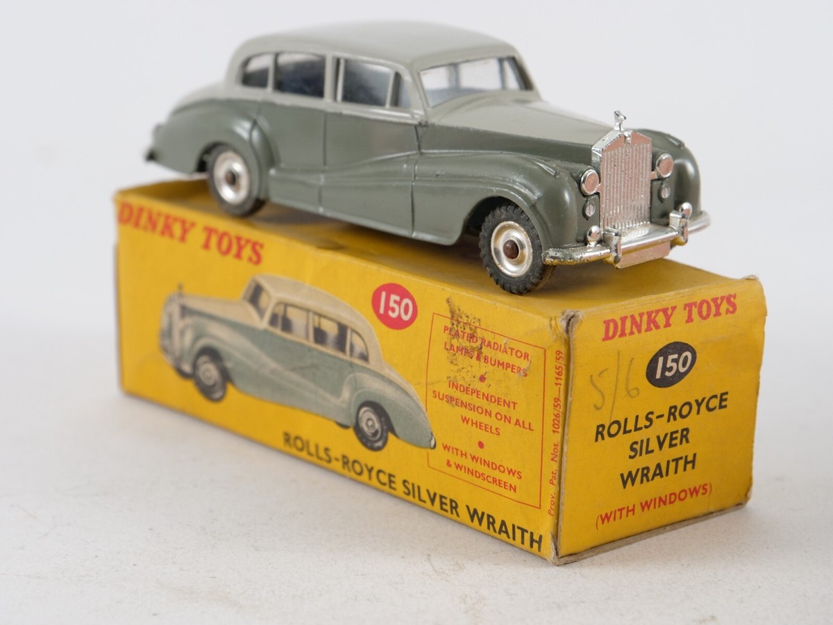Dinky 150 Rolls Royce Silver Wraith Die-Cast Car Vintage As Found