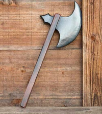 Larp Waffe Axt Kampfaxt mit Fieberglas Kern Cosplay Halloween Horror Fasching