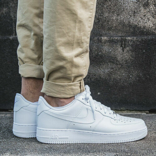 SCARPE NIKE AIR FORCE 1 '07 BIANCO WHITE 315122-111 BASSE UOMO ORIGINALI NUOVE - Foto 1 di 3