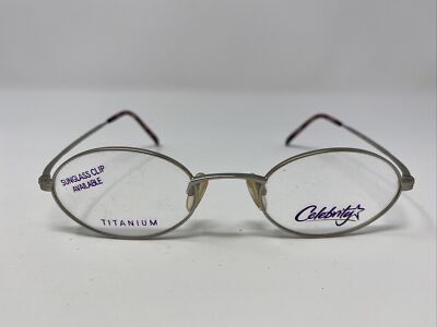 CELEBRITY EYEGLASSES FRAME 2 SATIN SILVER 48-20-145 FULL RIM EO03 