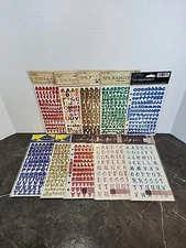 10Stickabilities Scrapbooking  Stickers Letters & Numbers Variety Of Colors NOS 
