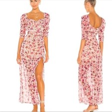 For Love & Lemons Evie Corset Maxi Dress in Tea Rose Fairy Romantic Feminine S