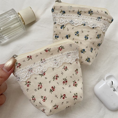 Floral Printing Coin Purse Large Capacity Toiletry Organizer - Picture 4 of 13