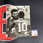 Pele Hand-Signed Autographed 11x14 Photo w/ Muhammad Ali PSA/DNA COA *BRASIL*