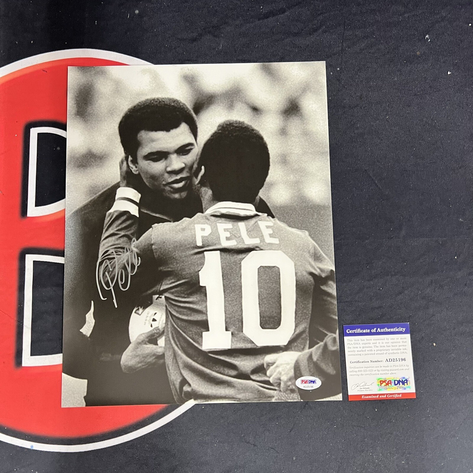 Pele Hand-Signed Autographed 11x14 Photo w/ Muhammad Ali PSA/DNA COA *BRASIL*