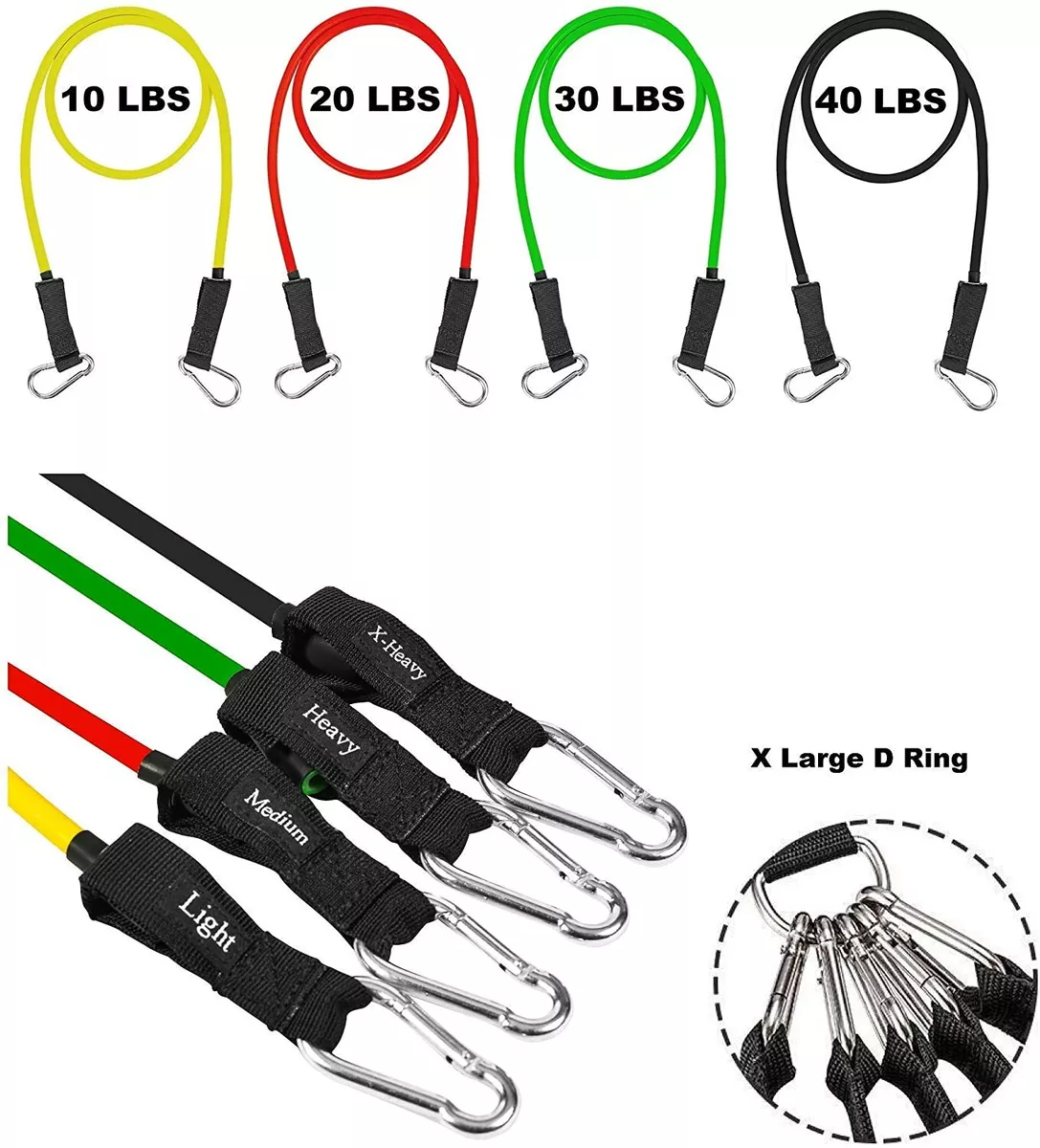 StrongFitt Multi Resistance Bands Set Heavy Exercise Bands Workout Bands