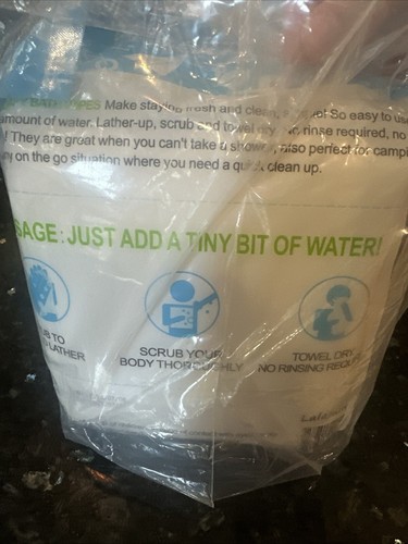 150PCS (6x25) Rinse Free Bathing Wipes Disposable No Rinse Dry Soapy Bath Wipes - Picture 3 of 5