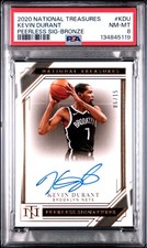 2020-21 National Treasures Peerless Bronze 6/15 Kevin Durant Auto PSA 8 R6220J