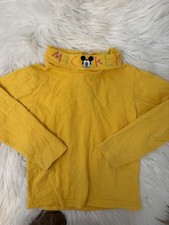 Disney Vintage Yellow Mickey Mouse Shirt Long Sleeve Turtleneck Size 3/4