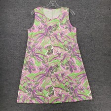Lilly Pulitzer Dress Womens 10 Pink Knee Length Sundress Sleeveless Floral Beach