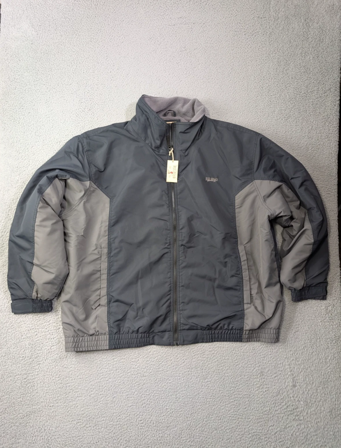 RedHead Jacket Mens 3XL Black Grey Fleece Lined Full Zip Insulated NWT