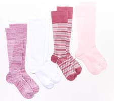 Tommie Copper 4 Pack Ultra Temp Ultraguard WOTC Socks - Pink Stripe Large