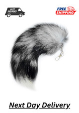 Fluffy Real Fox Fur Tail Keychain Tassel Bag Cosplay Toy Handbag Accessory Hook