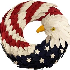 250th Anniversary Eagle Wreath,4th of July Wreaths for Front Door - Patriotic...