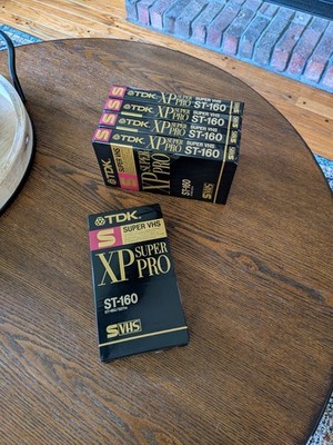 TDK XP Super Pro ST-160 Blank VHS Tapes: Hi-Fi, Made In Japan - Lot of 5 (New)
