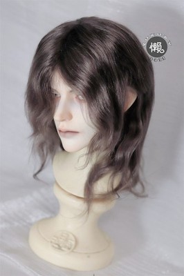 1/3 1/4 Short Curly Style Centre-parting Mohair Silk Wig Fit BJD Doll Hairs