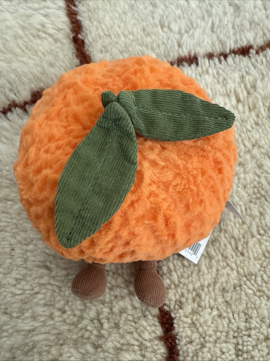 Jellycat Clementine Amusables Orange Plush Fruit Stuffed Small 5